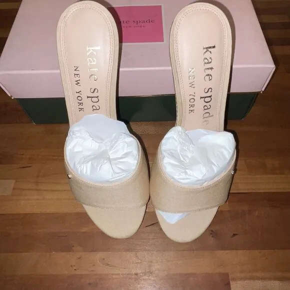 Kate Spade New York Women's Meena Wedge Sandals - Warm Stone 6.5