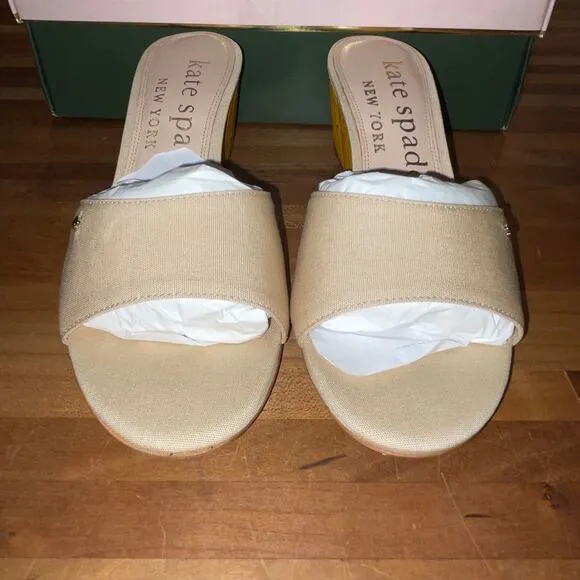Kate Spade New York Women's Meena Wedge Sandals - Warm Stone 6.5