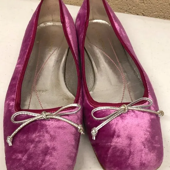 Kate Spade Pink Velvet Ballet Slippers  Ladies size 6.5  **