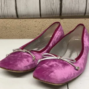 Kate Spade Pink Velvet Ballet Slippers  Ladies size 6.5  **