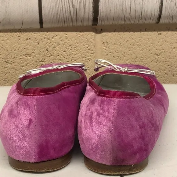 Kate Spade Pink Velvet Ballet Slippers  Ladies size 6.5  **