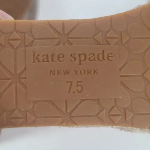 Kate Spade Tan Suede Leather Theodora Espadrille Wedge Sandals Women's 7.5