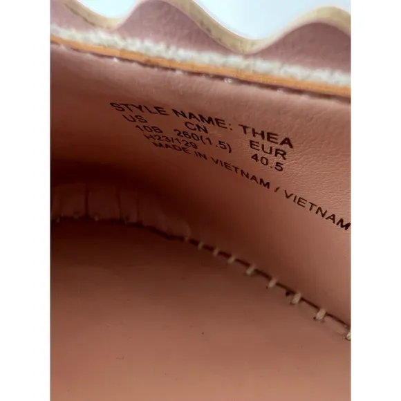 Kate Spade Thea Espadrilles Wedge Sandal Women's Ivory Canvas Size 10B🛒