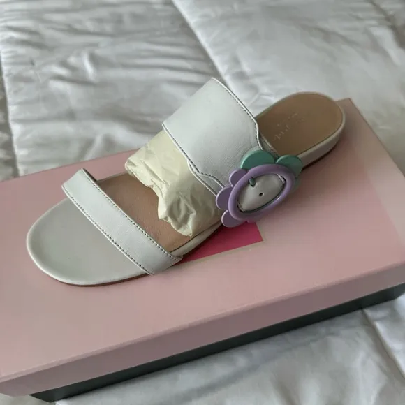 Kate Spade White Fabi Sandals