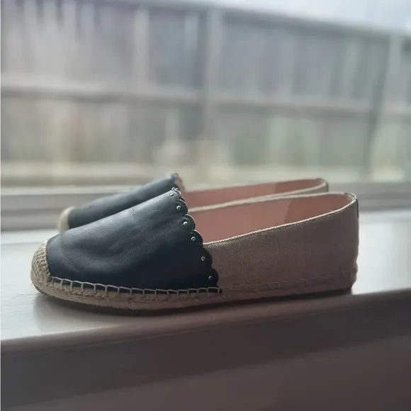 Kate Spade women’s Gardenia Espadrilles Natural   Black