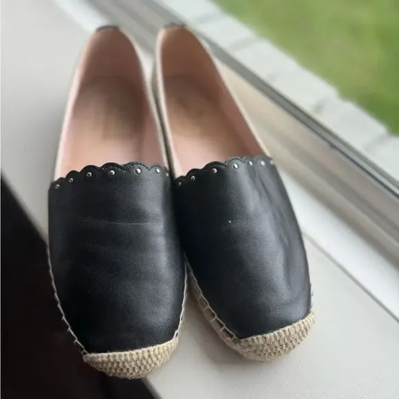 Kate Spade women’s Gardenia Espadrilles Natural   Black