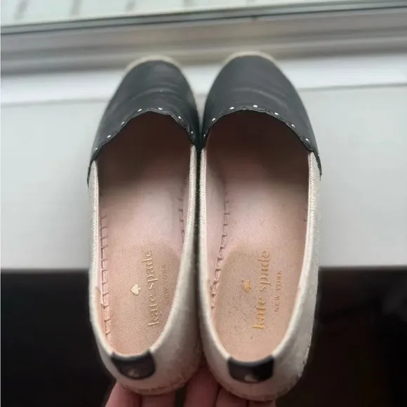 Kate Spade women’s Gardenia Espadrilles Natural   Black