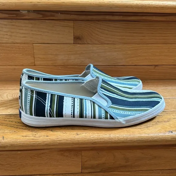 Keds Original Navy Stripes Loafers Excellent Condition Size 9