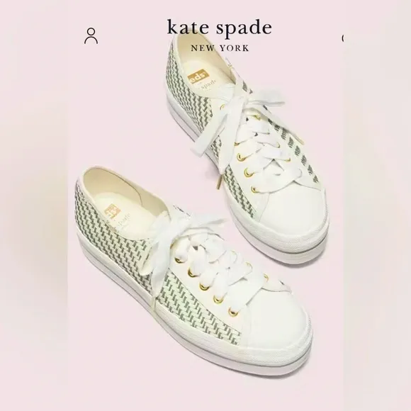 Keds X Kate Spade New York Triple Up Multi-woven Sneakers size 6.5