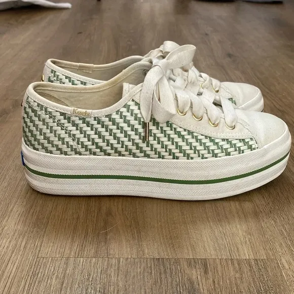 Keds X Kate Spade New York Triple Up Multi-woven Sneakers size 6.5