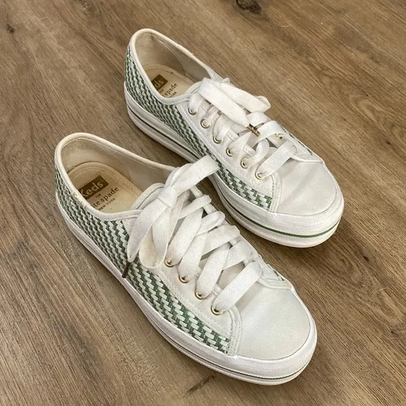 Keds X Kate Spade New York Triple Up Multi-woven Sneakers size 6.5