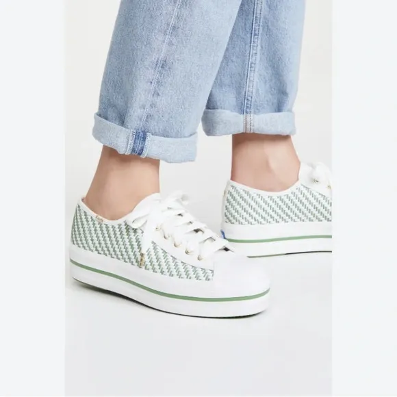 Keds X Kate Spade New York Triple Up Multi-woven Sneakers size 6.5