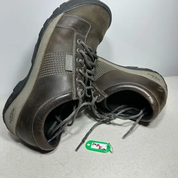 KEEN Austin Oxford Sneakers Brown Leather Low Top Lace Up Mens Size 13