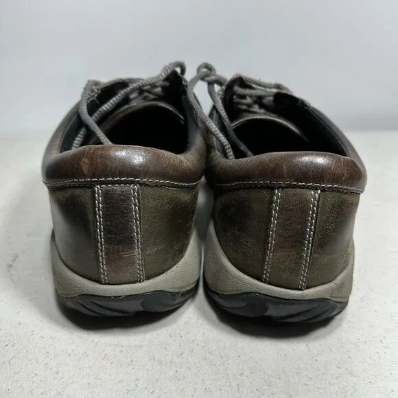 KEEN Austin Oxford Sneakers Brown Leather Low Top Lace Up Mens Size 13
