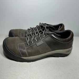 KEEN Austin Oxford Sneakers Brown Leather Low Top Lace Up Mens Size 13