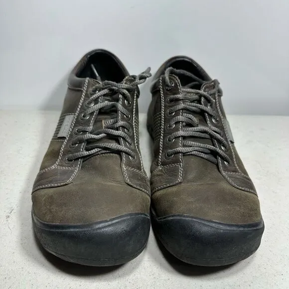 KEEN Austin Oxford Sneakers Brown Leather Low Top Lace Up Mens Size 13