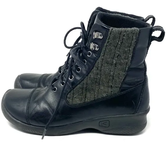 Keen Bern Baby Bern Leather Cable Knit Sweater Boots