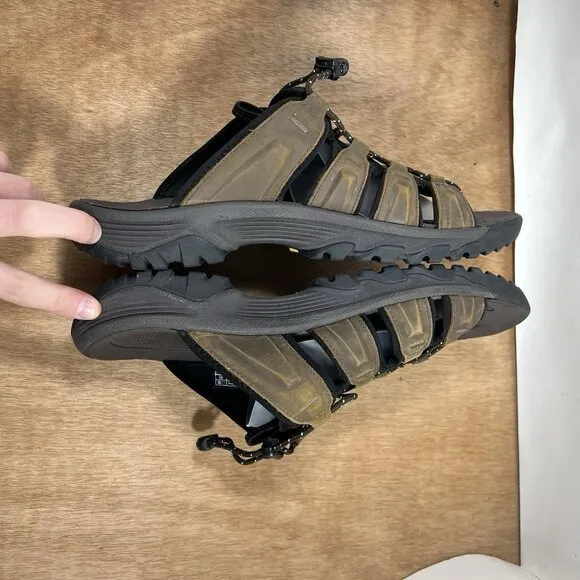 Keen Targhee III Slide Men Size 11.5 Waterproof Sandals Bison Brown Slip On