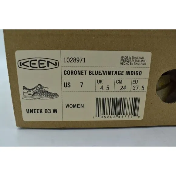 Keen Womens Size 7 Uneek O3 Coronet Blue Indigo Sneaker Sandals Shoes
