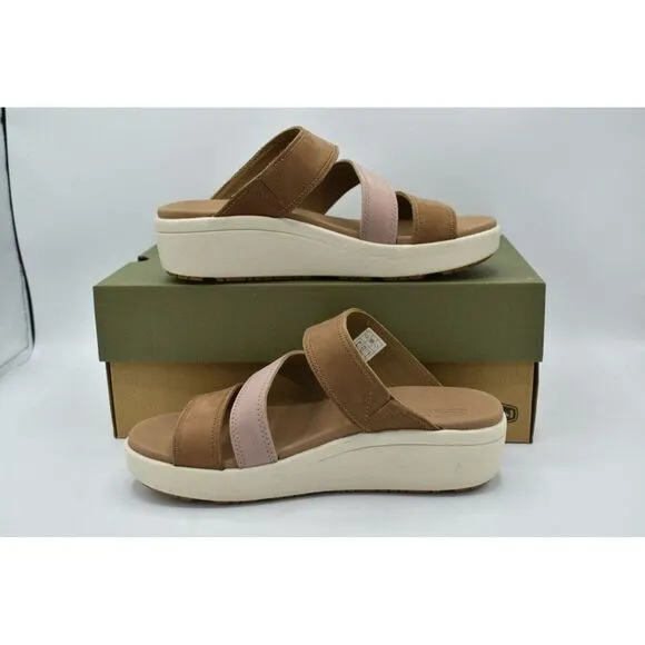Keen Womens Size 10 Ellecity Toasted Coconut Fawn Nubuck Slip On Sandals Shoes