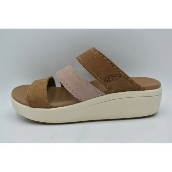 Keen Womens Size 10 Ellecity Toasted Coconut Fawn Nubuck Slip On Sandals Shoes