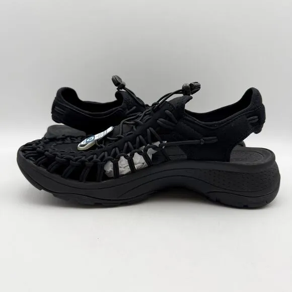 Keen Womens Uneek Astoria Sandals US 10.5 EU 41 Black Lightweight NIB