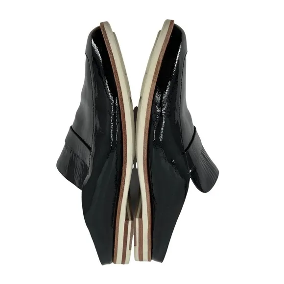 Kenneth Cole Black Patent Gentile Soles Leather Mules Size 9 Women’s