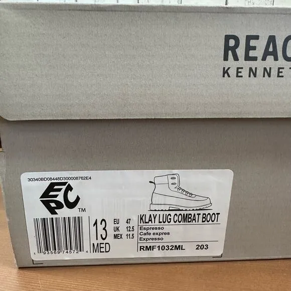 Kenneth Cole Reaction Men's Klay Lug Combat Boots Size 13
