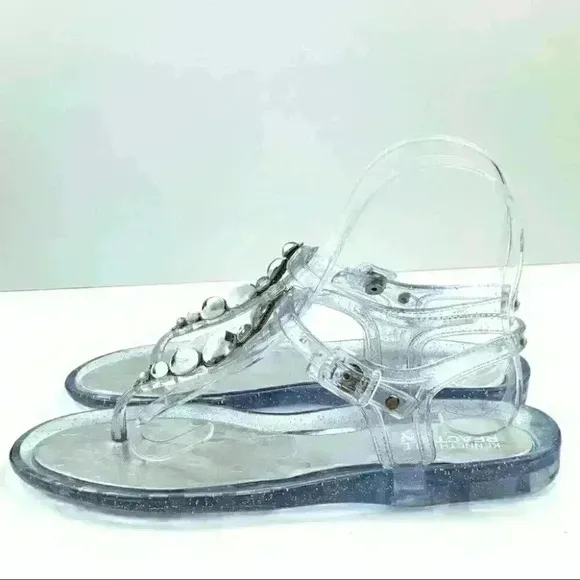 kenneth cole reaction sandals 5 blue gem jelly Y2k