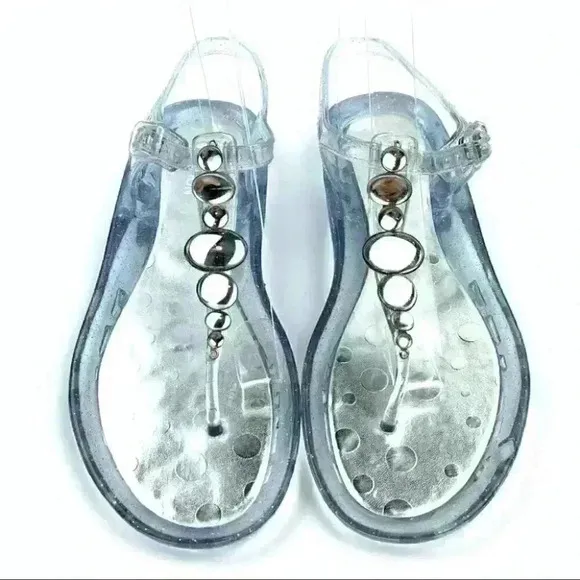 kenneth cole reaction sandals 5 blue gem jelly Y2k