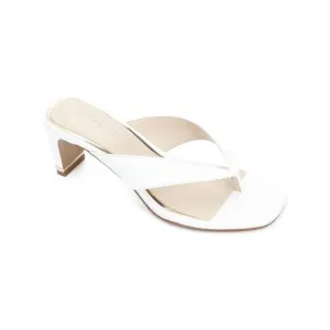 KENNETH COLE Womens White At Heel Macen Slip On Leather Thong Sandals 9 M