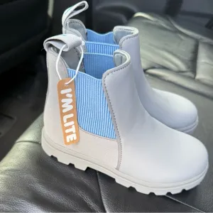 Kids Chelsea Boots - Gray and Blue Native