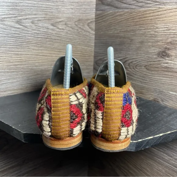 Kilim loafers handmade woven multicolor