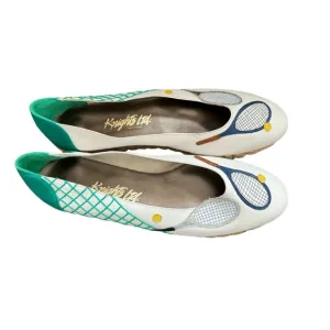 Knights LTD Made in Spain women's Leather EspadrilleFlats Tennis Design Size 11