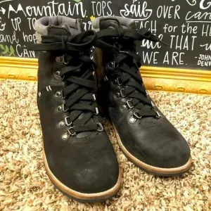 Kodiak Canada Nubuck Leather Suede Combat Moto Lace Up Ankle Boots: US 6.5