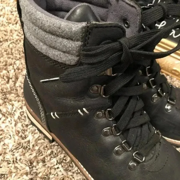 Kodiak Canada Nubuck Leather Suede Combat Moto Lace Up Ankle Boots: US 6.5