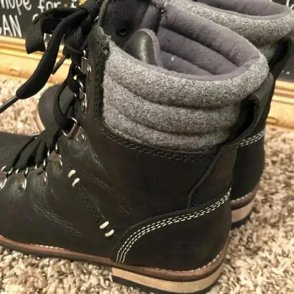 Kodiak Canada Nubuck Leather Suede Combat Moto Lace Up Ankle Boots: US 6.5