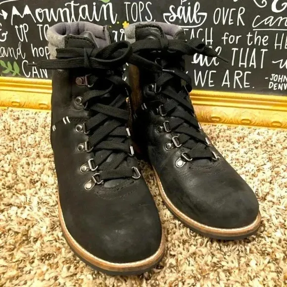 Kodiak Canada Nubuck Leather Suede Combat Moto Lace Up Ankle Boots: US 6.5