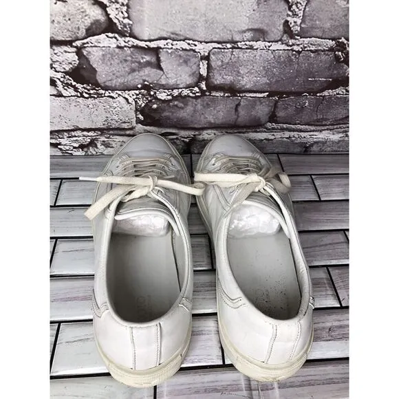 KOIO Capri White Leather Low Top Lace Up Sneakers Shoes Women’s Sz 38EU/7.5M US
