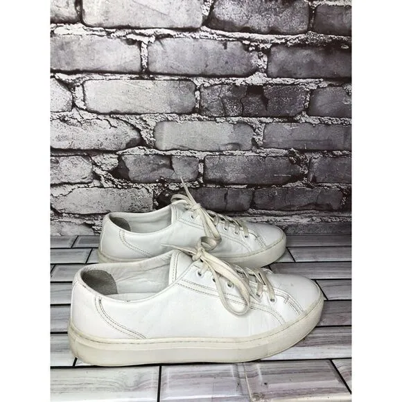 KOIO Capri White Leather Low Top Lace Up Sneakers Shoes Women’s Sz 38EU/7.5M US