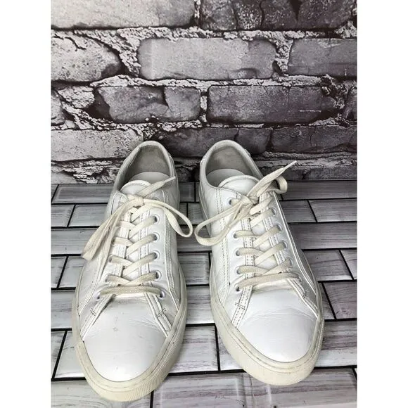 KOIO Capri White Leather Low Top Lace Up Sneakers Shoes Women’s Sz 38EU/7.5M US