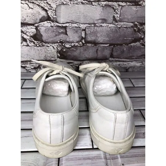 KOIO Capri White Leather Low Top Lace Up Sneakers Shoes Women’s Sz 38EU/7.5M US