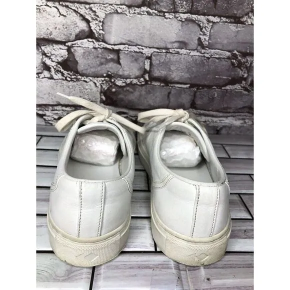 KOIO Capri White Leather Low Top Lace Up Sneakers Shoes Women’s Sz 38EU/7.5M US