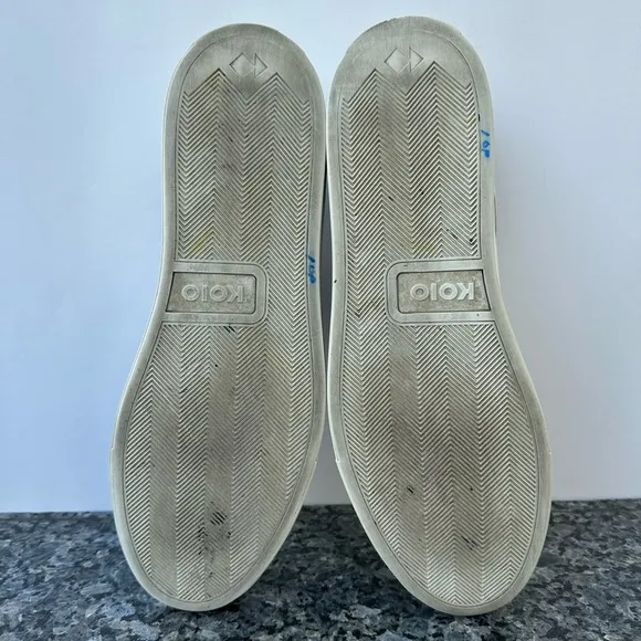 KOIO Men’s Capri Leather Low Top Sneakers White Size 48.