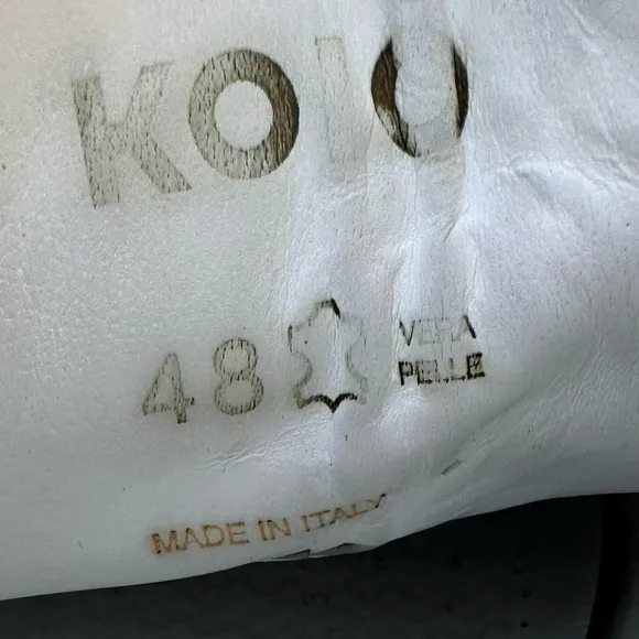KOIO Men’s Capri Leather Low Top Sneakers White Size 48.