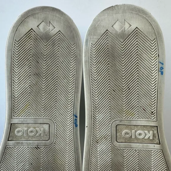 KOIO Men’s Capri Leather Low Top Sneakers White Size 48.