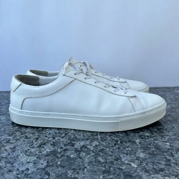 KOIO Men’s Capri Leather Low Top Sneakers White Size 48.