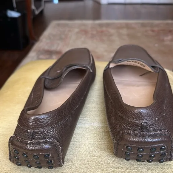 KOIO Men's Maranello Leather Driving Shoes Loafers in Pebbled Espresso EU45 US12