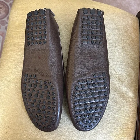 KOIO Men's Maranello Leather Driving Shoes Loafers in Pebbled Espresso EU45 US12