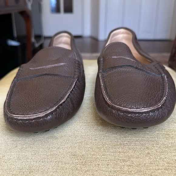 KOIO Men's Maranello Leather Driving Shoes Loafers in Pebbled Espresso EU45 US12